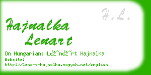hajnalka lenart business card